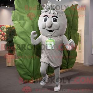 Grå bønnestilk maskot...