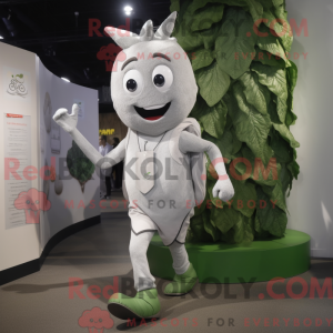 Grå bønnestilk maskot...