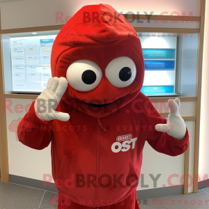 Red Oyster maskot kostume...