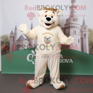 Cream Irish Castle maskot...