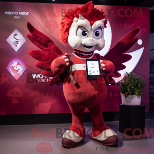 Maroon Amor maskot kostume...