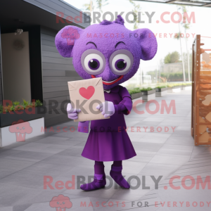 Postava maskota Purple Love...