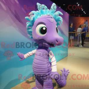 Lavendel Seahorse maskot...