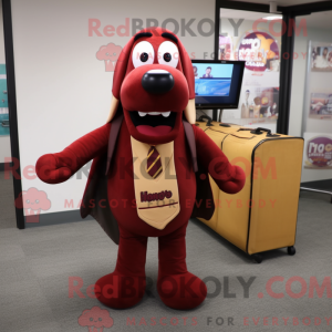 Maroon Hot Dog mascot...