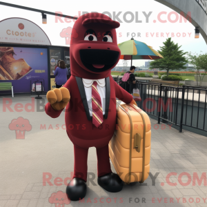 Maroon Hot Dog maskot...