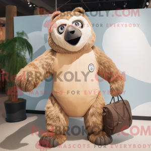Mascot character of a Tan...