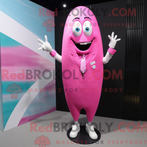 Mascot character of a Pink...