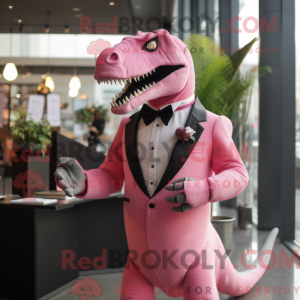 Maskottchen eines rosa...