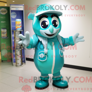 Mascot character of a Cyan...