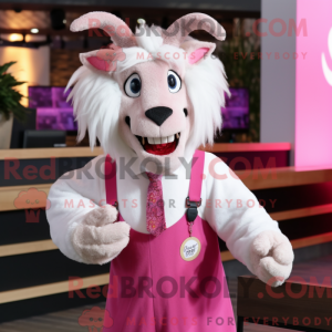 Maskottchen einer rosa...
