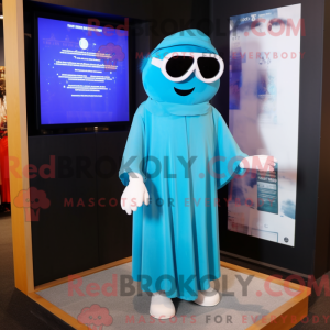 Mascot character of a Cyan...