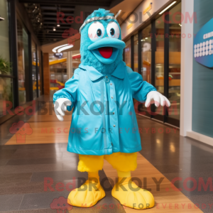 Maskotkarakter av en Teal...