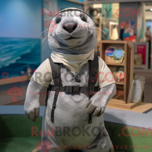Mascot character of a Gray...