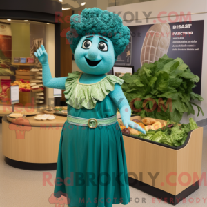 Mascot character of a Teal...