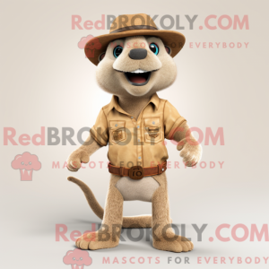 Mascot character of a Tan...