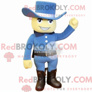Mascot character of a Blue...