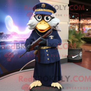 Mascot character of a Navy...