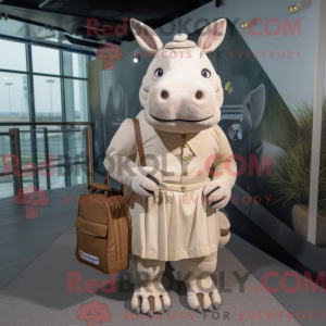 Maskot karakter af et beige...