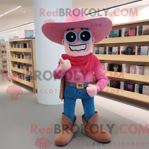 Maskottchen eines rosa...