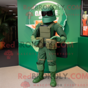 Mascot character of a Green...