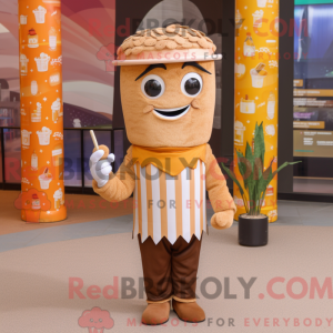 Mascot character of a Brown...