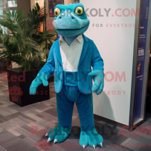 Mascot character of a Teal...