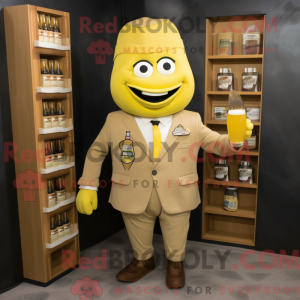 Mascot character of a Tan...