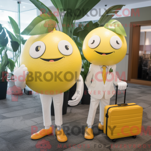 Maskot karakter af en hvid...