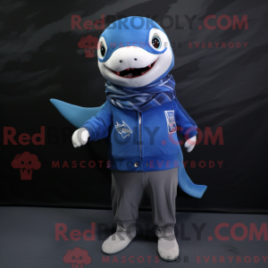 Mascot character of a Blue...