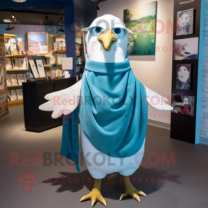 Cyan Gull mascotte kostuum...