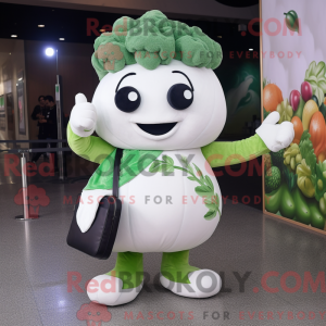 Maskot karakter af en hvid...
