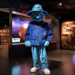 Mascot character of a Blue...