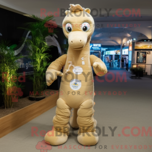 Mascot character of a Beige...