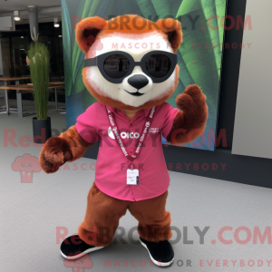 Mascot character of a Pink...