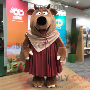 Maskottchen einer braunen...