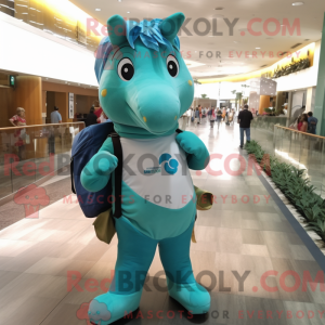 Mascot character of a Teal...