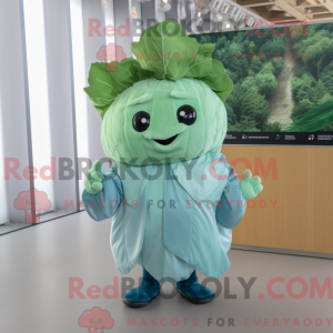 Mascot character of a Cyan...