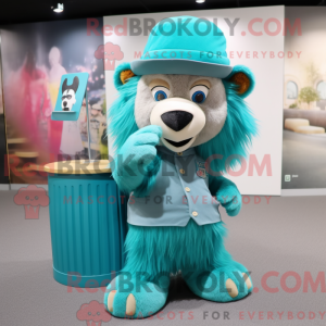 Mascot character of a Teal...