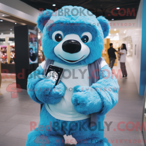 Personaje mascota de un oso...
