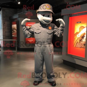 Mascot character of a Gray...