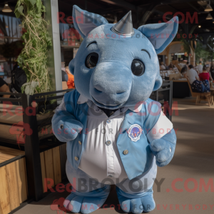 Maskottchen eines blauen...