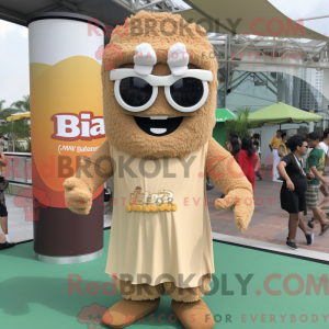 Mascot character of a Tan...