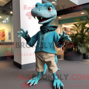 Mascot character of a Teal...