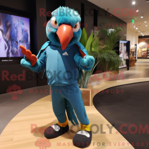 Mascot character of a Teal...