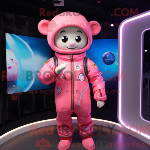 Mascot character of a Pink...
