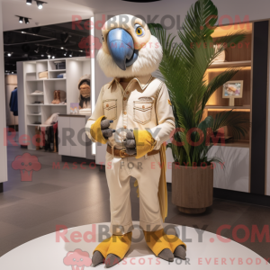 Mascot character of a Beige...