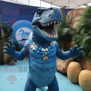 Blue T Rex mascotte kostuum...