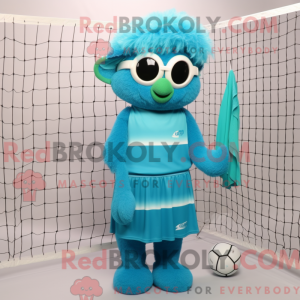 Mascot character of a Teal...