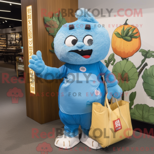 Maskot karakter af en Blue...