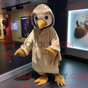 Mascot character of a Beige...